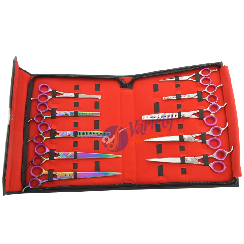 Dog Grooming Scissors Bundle â€“ 10 PCS Assorted Sizes & Designs