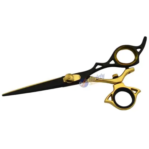 Black and golden swivel fancy scissors