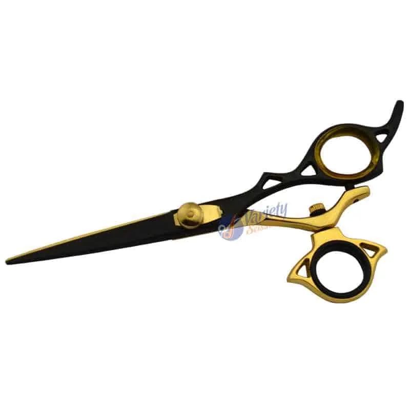 Black and golden swivel fancy scissors