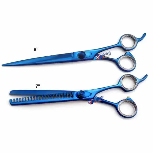 Blue Grooming Scissors Set