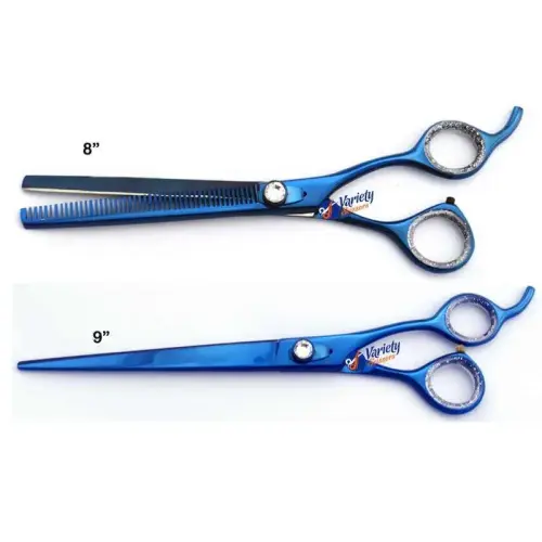 Blue Grooming Shears Set
