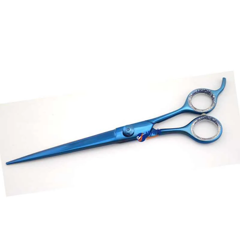 Blue Professional Straight Grooming Scissors