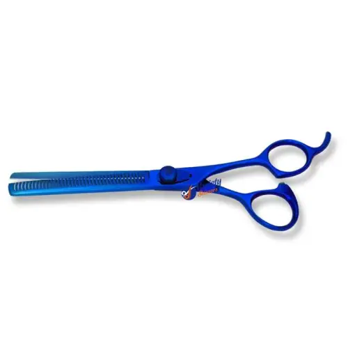 Blue Titanium Thinning Grooming Scissors