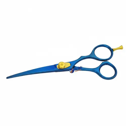 Classic Blue Pet Grooming Curved Scissors