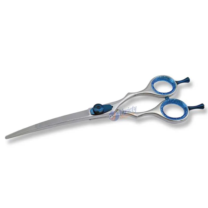 Luxury Curved Dog Grooming Shears â€“ Mirror Polish Finish