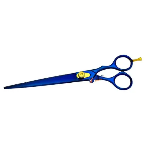 Dog grooming blue Straight scissors