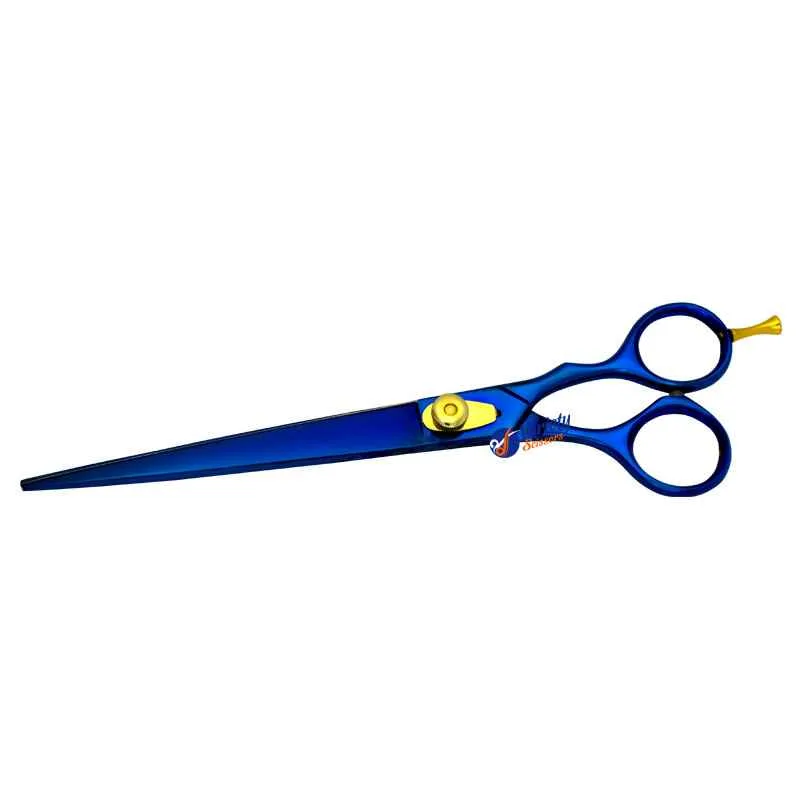 Dog grooming blue Straight scissors