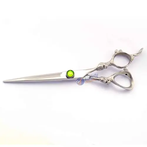 Dragon Handle Hair Cutting Scissors ? Ruby Crystal Edition