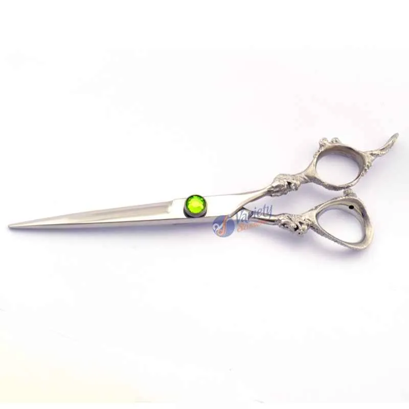 Dragon Handle Hair Cutting Scissors ? Ruby Crystal Edition