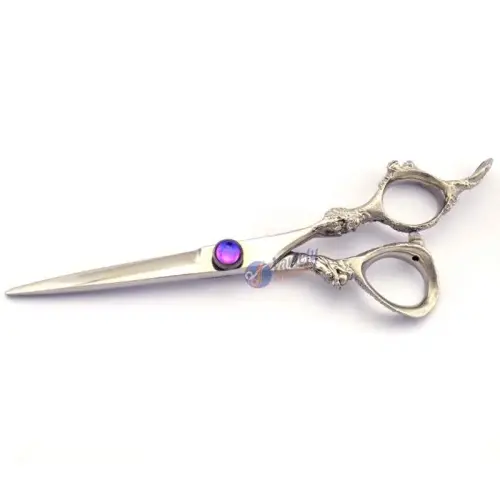 Dragon Handle Premium Hair Cutting Scissors ? Emerald Crystal