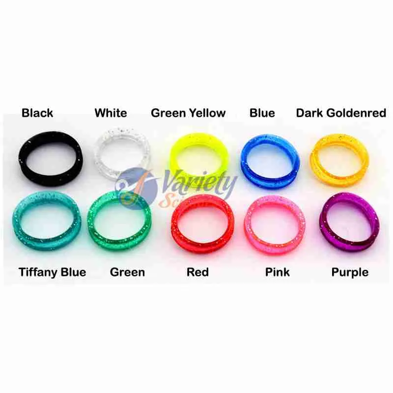 Glitter Comfort Grip Silicone Ring Inserts for Professional Scissors