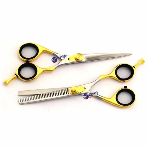 Half Golden Hair Scissors Set with Thinning Scissors