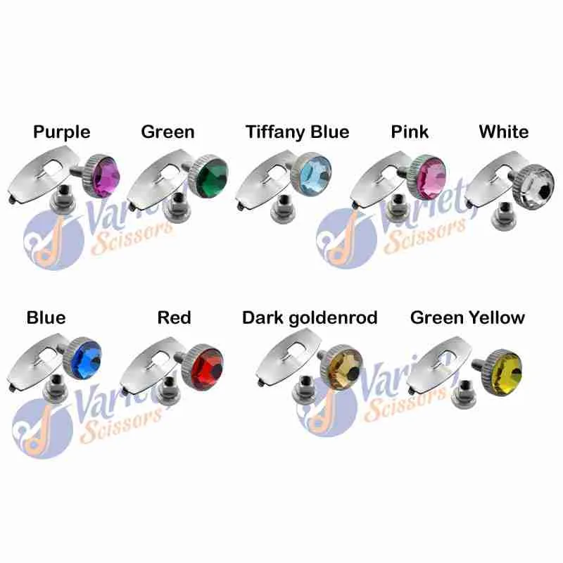 Luxury Crystal Stone Tension Screw for Hairdressing Scissors