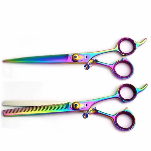 Professional Rainbow Grooming Scissors Set