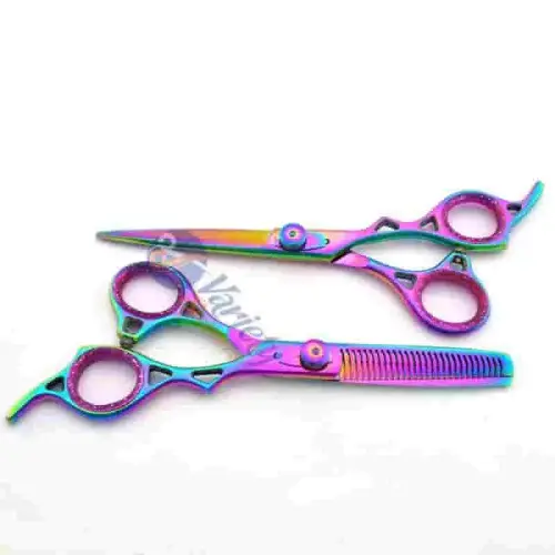 Professional rainbow scissors set