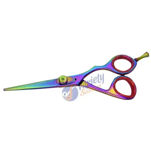 Rainbow titanium barber scissors