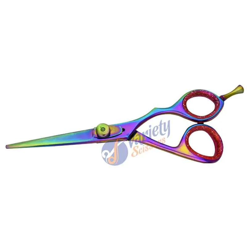 Rainbow titanium barber scissors
