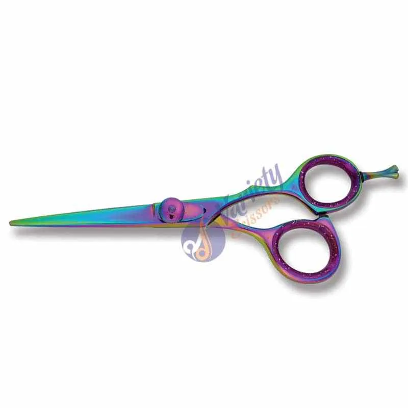 Rainbow Titanium Offset Hair Stylist Scissors - VS-126R