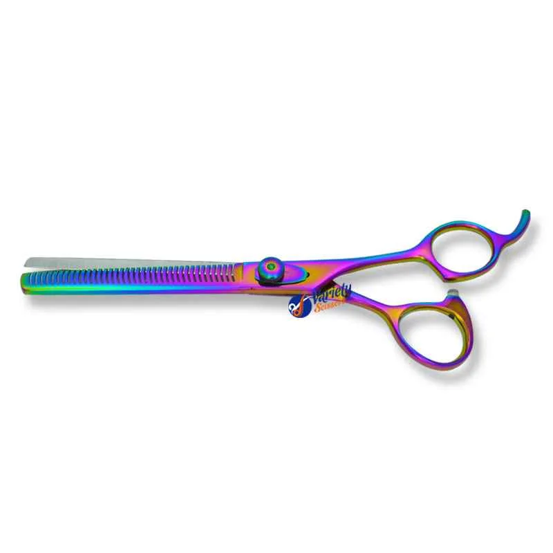 Rainbow Titanium Thinning Grooming Scissors