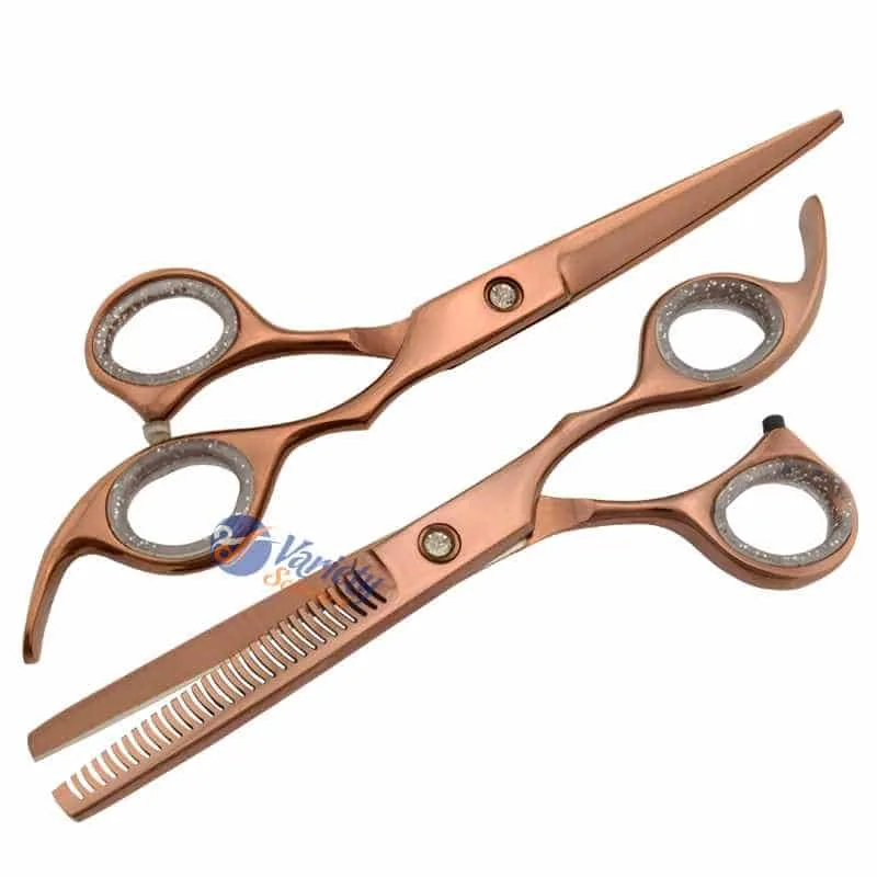 Rose gold semi offset scissors set