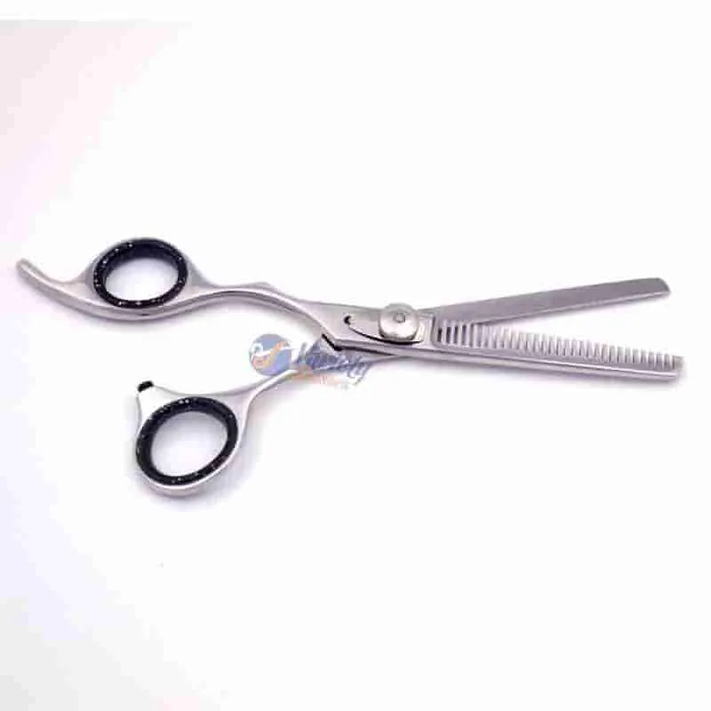 Semi offset left-handed thinning scissors