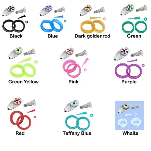 Silver Scissor Customization Kit with Gem Stone Screw Set