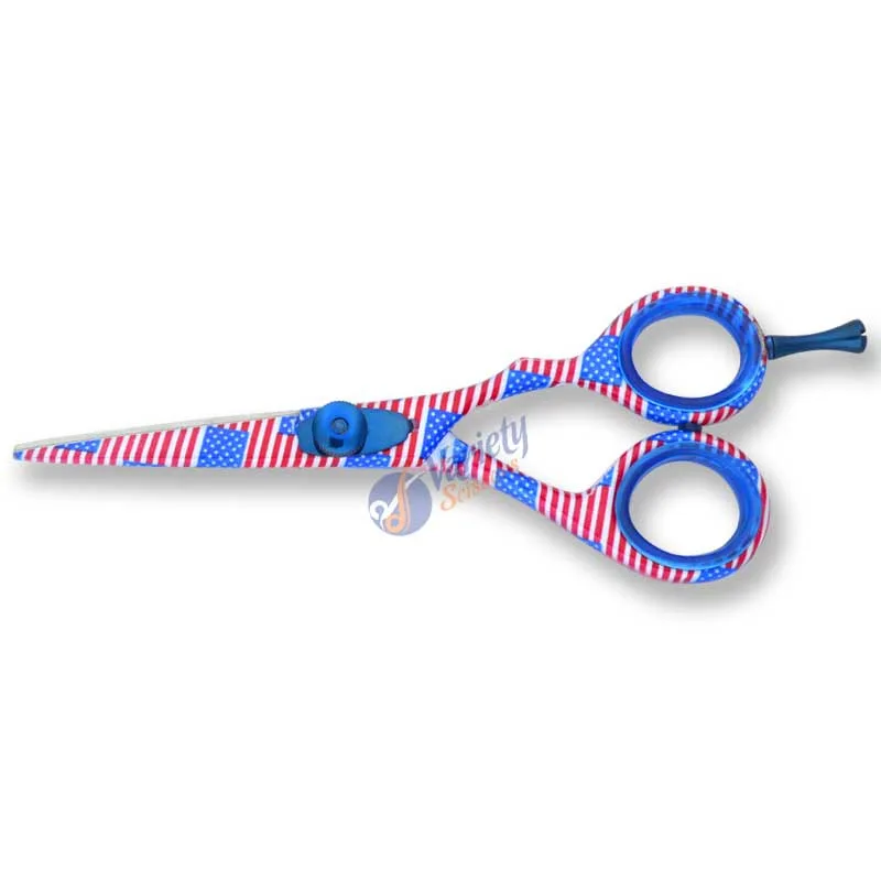 USA Flag Coated Hair Stylist Scissors
